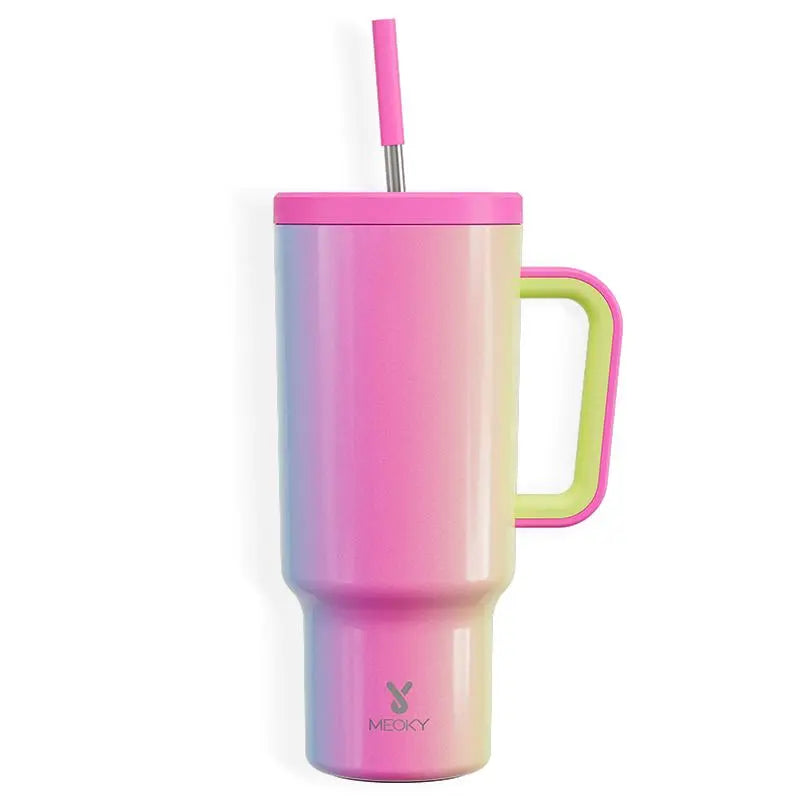 40Oz Vacuum Flask, Vacuum Insulated Tumbler, Stainless Steel Water Bottle with Handle, Large Capacity Drinking Cup for Home Office Outdoor Camping