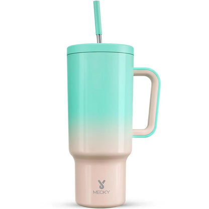 40Oz Vacuum Flask, Vacuum Insulated Tumbler, Stainless Steel Water Bottle with Handle, Large Capacity Drinking Cup for Home Office Outdoor Camping