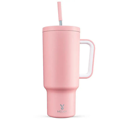 40Oz Vacuum Flask, Vacuum Insulated Tumbler, Stainless Steel Water Bottle with Handle, Large Capacity Drinking Cup for Home Office Outdoor Camping