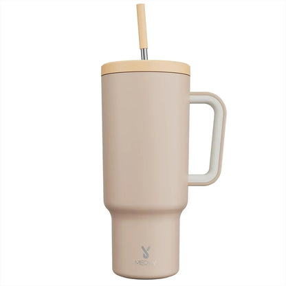 40Oz Vacuum Flask, Vacuum Insulated Tumbler, Stainless Steel Water Bottle with Handle, Large Capacity Drinking Cup for Home Office Outdoor Camping