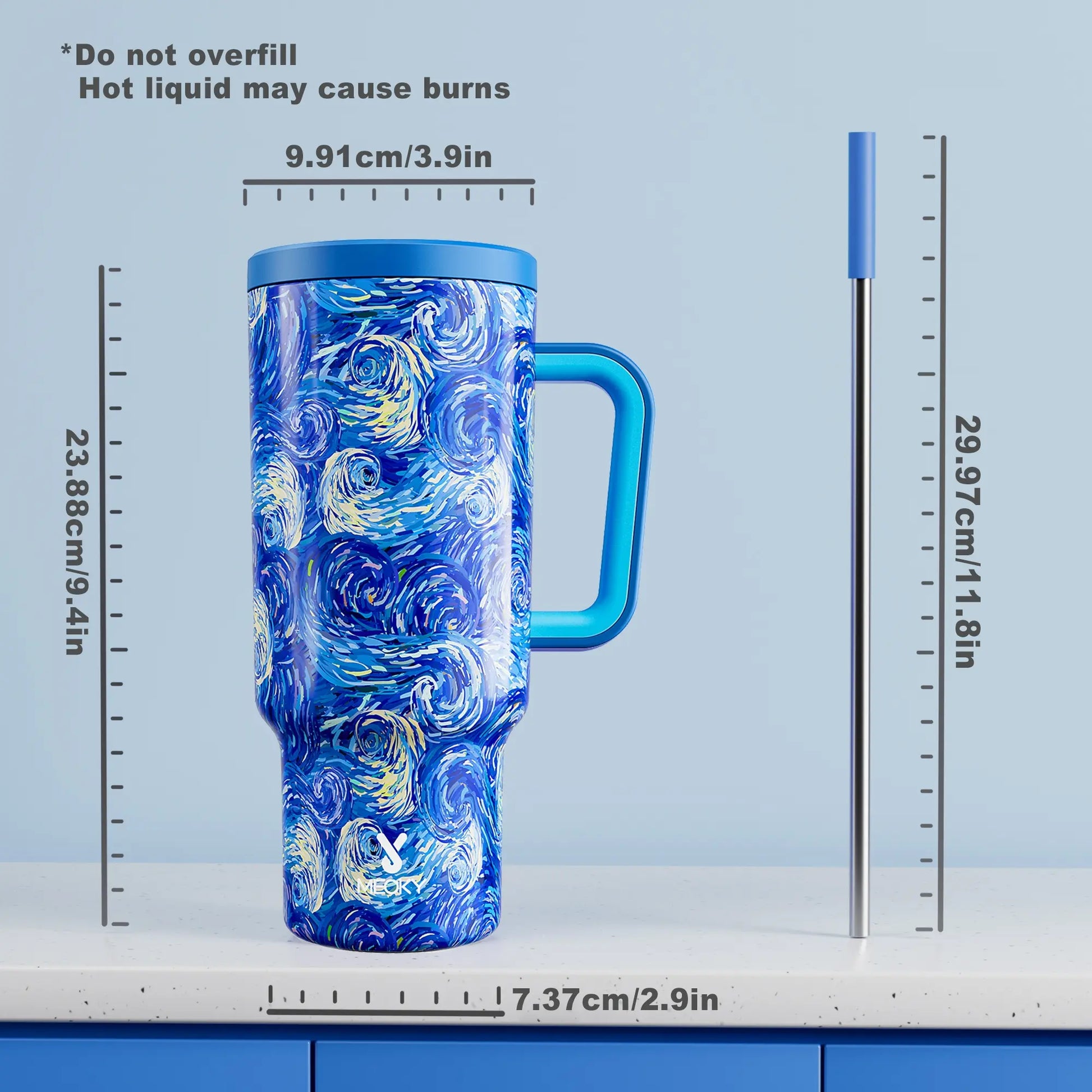 40Oz Vacuum Flask, Vacuum Insulated Tumbler, Stainless Steel Water Bottle with Handle, Large Capacity Drinking Cup for Home Office Outdoor Camping