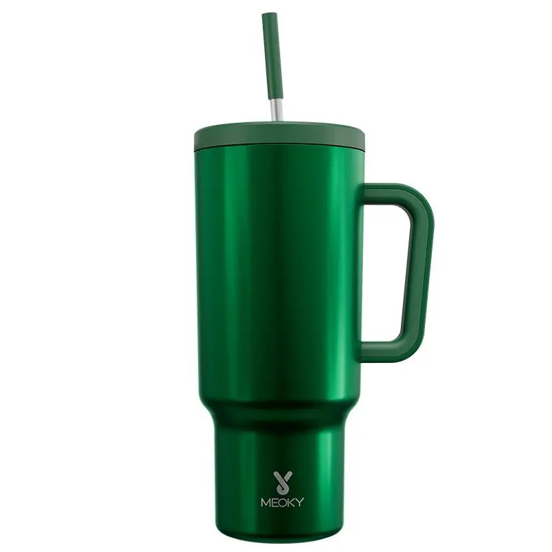 40Oz Vacuum Flask, Vacuum Insulated Tumbler, Stainless Steel Water Bottle with Handle, Large Capacity Drinking Cup for Home Office Outdoor Camping